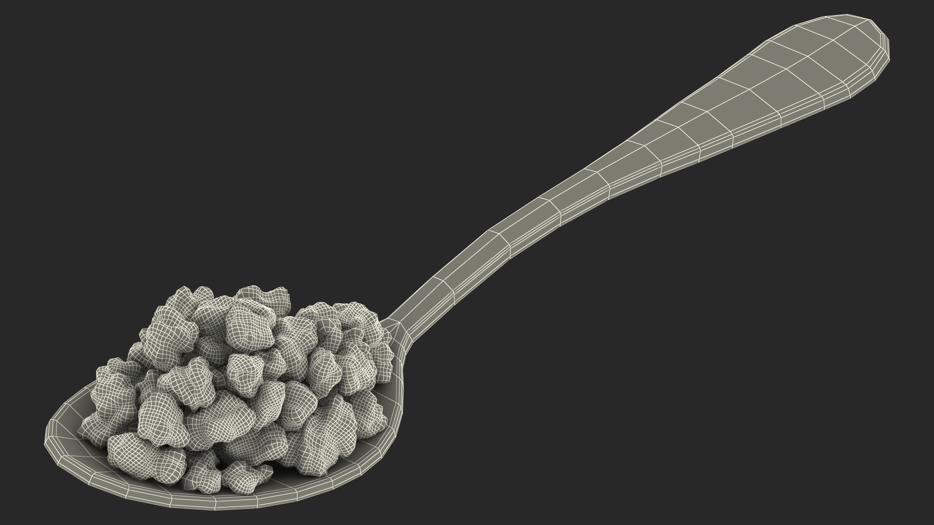 3D Cottage Cheese Metal Spoon