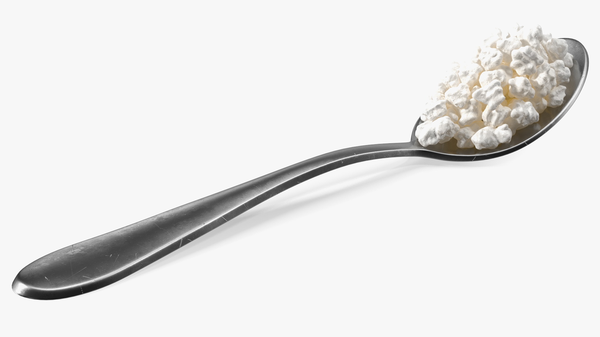 3D Cottage Cheese Metal Spoon