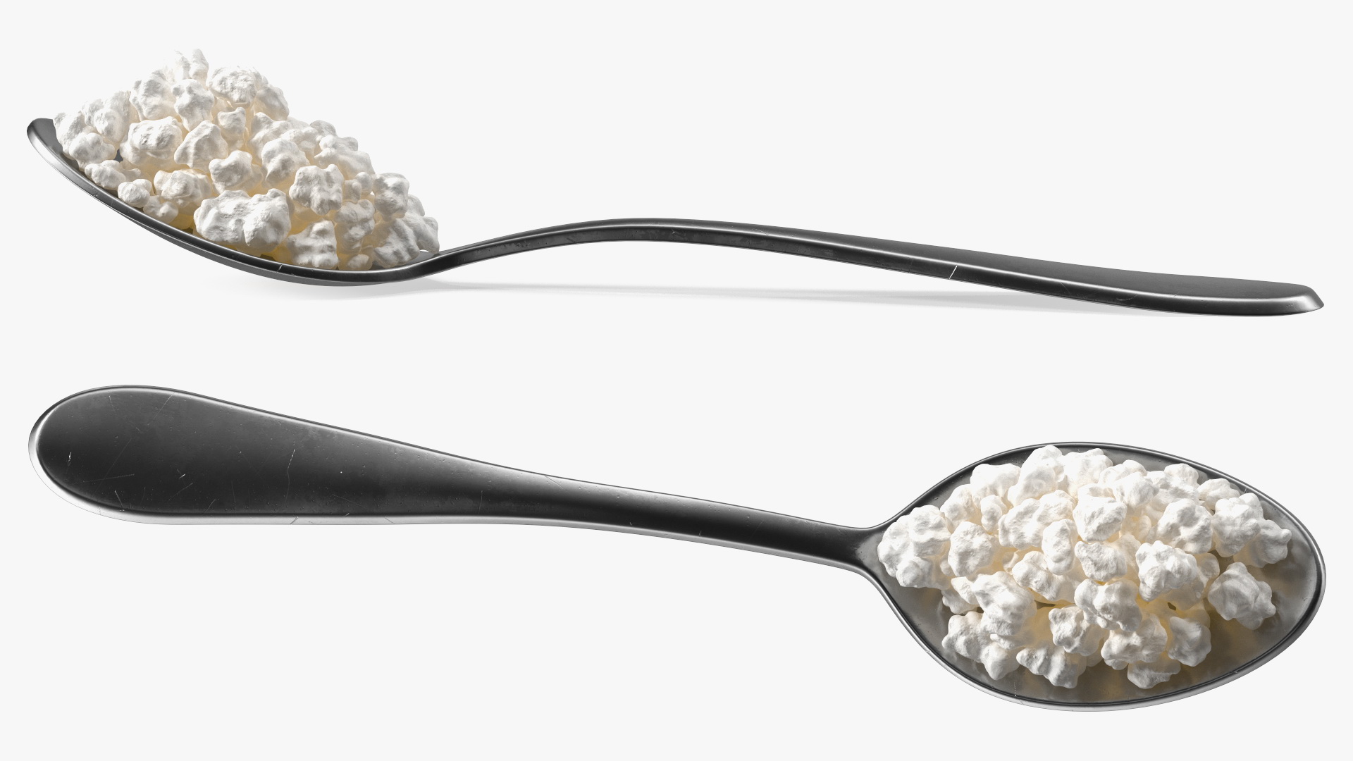 3D Cottage Cheese Metal Spoon