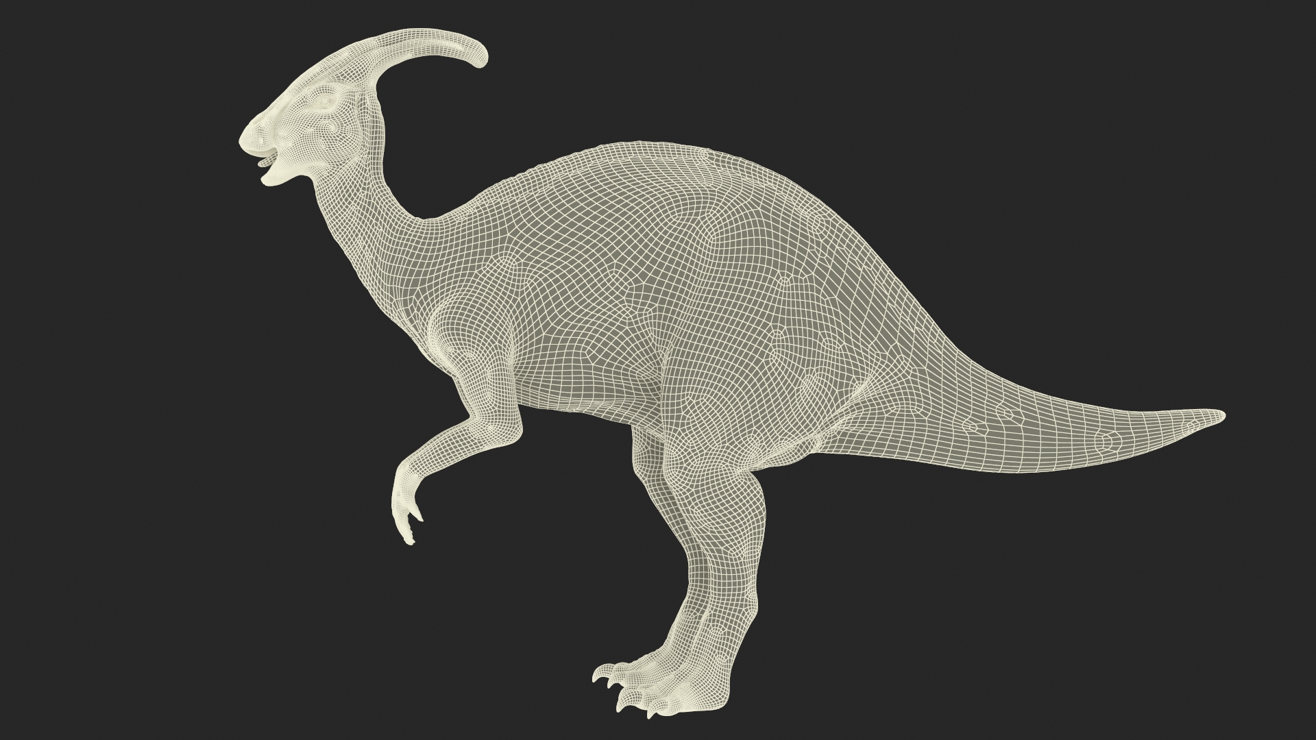 3D Parasaurolophus Dinosaur Rigged