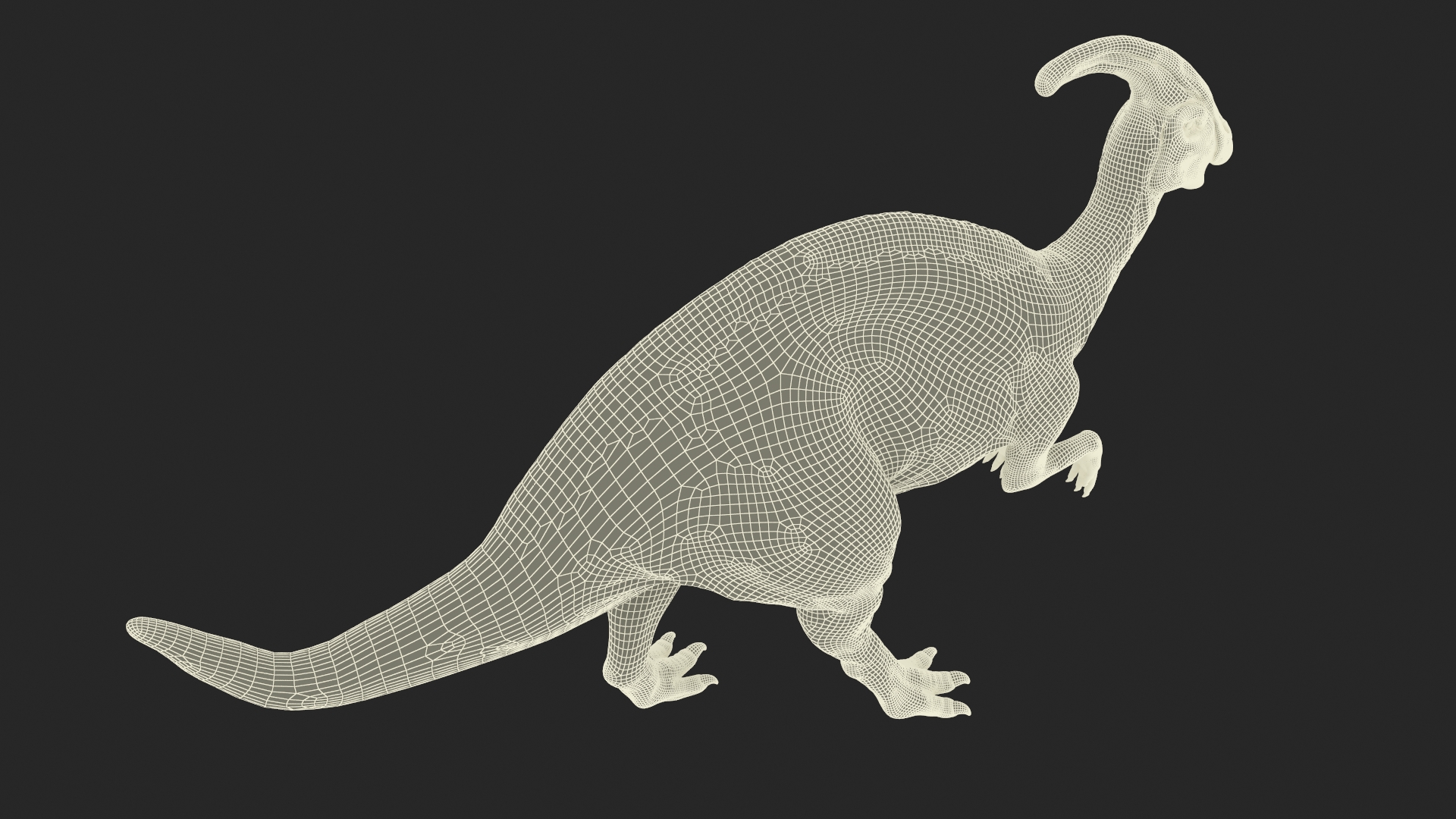 3D Parasaurolophus Dinosaur Rigged