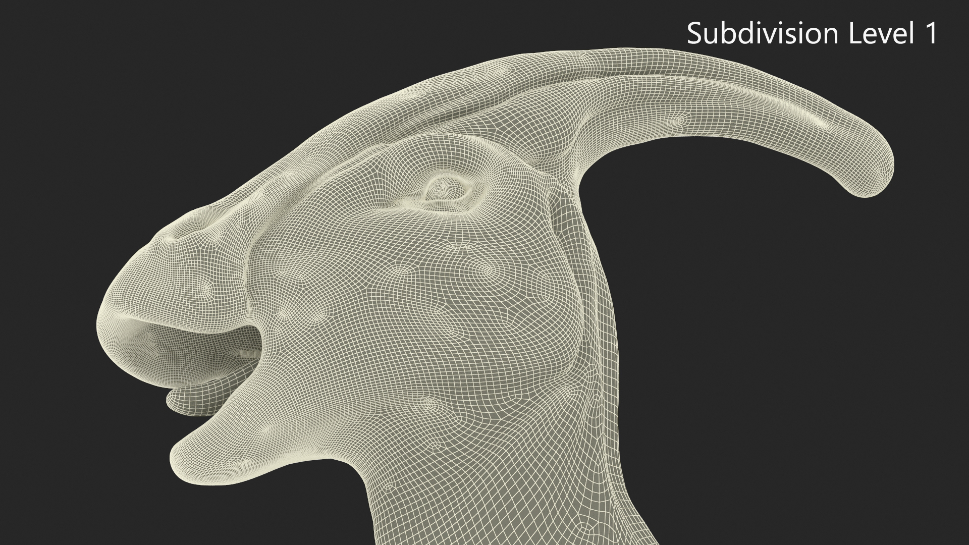 3D Parasaurolophus Dinosaur Rigged