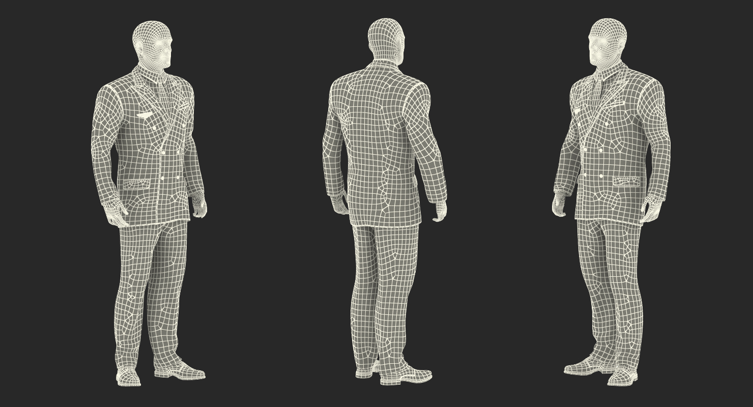 3D Airline Pilot with Fur Standing