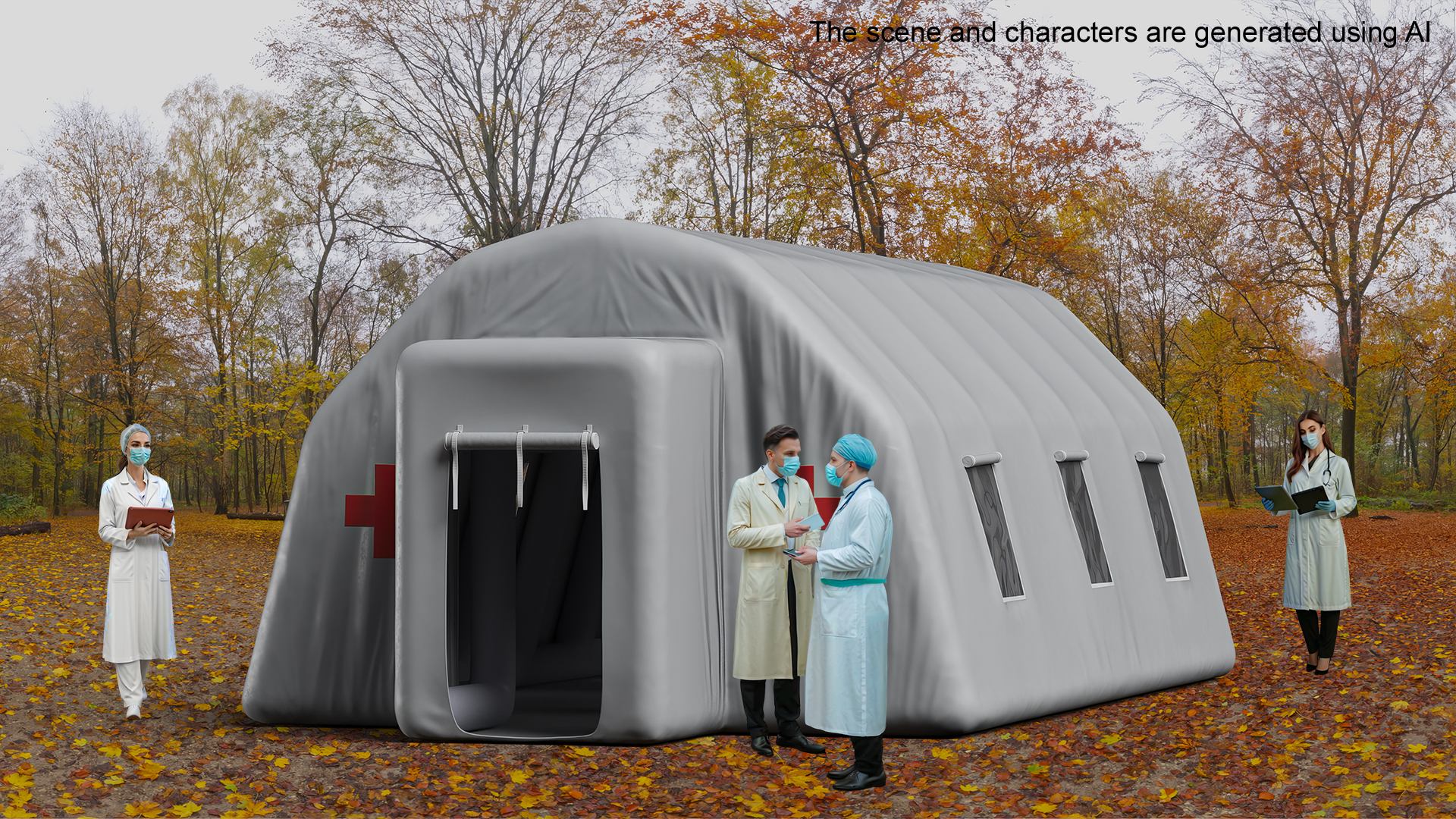 3D Pass Through Inflatable Medical Tent
