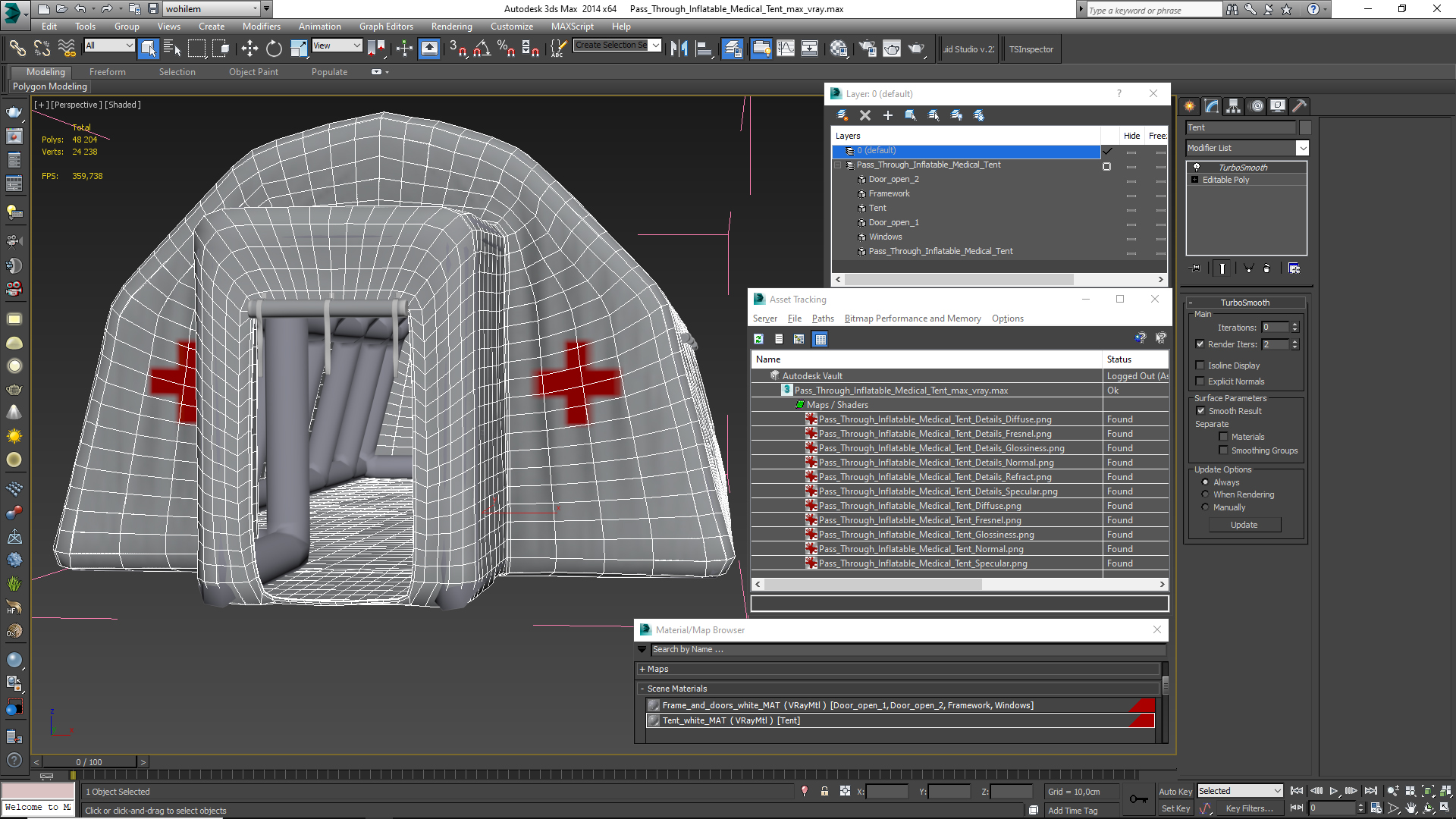 3D Pass Through Inflatable Medical Tent
