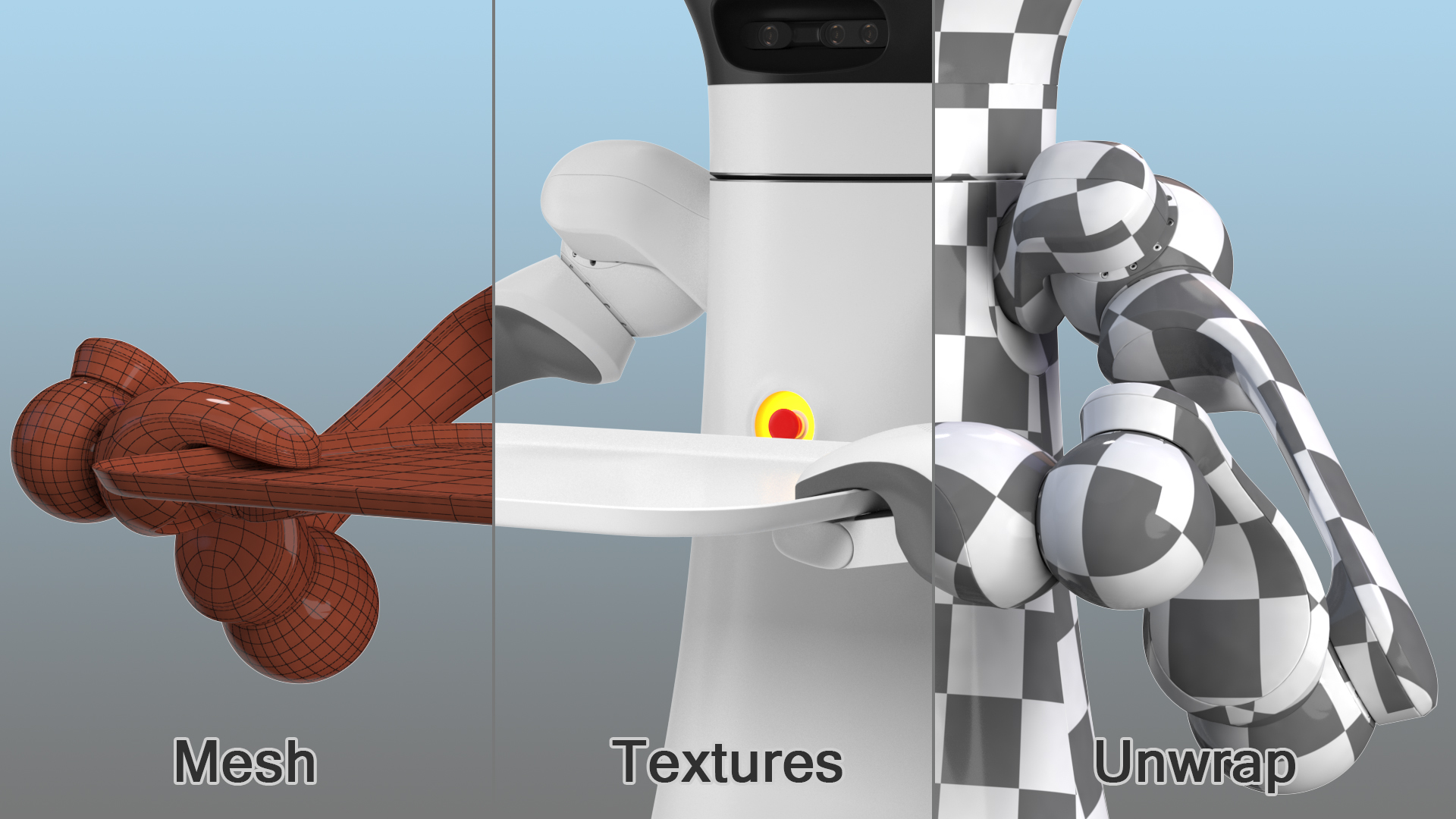 3D Careobot 4 with Medical Tray model