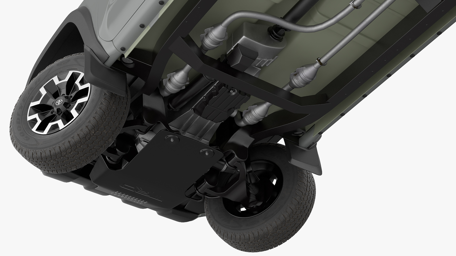 3D model Toyota Tacoma TRD Off Road Cement Grey 2021 Rigged