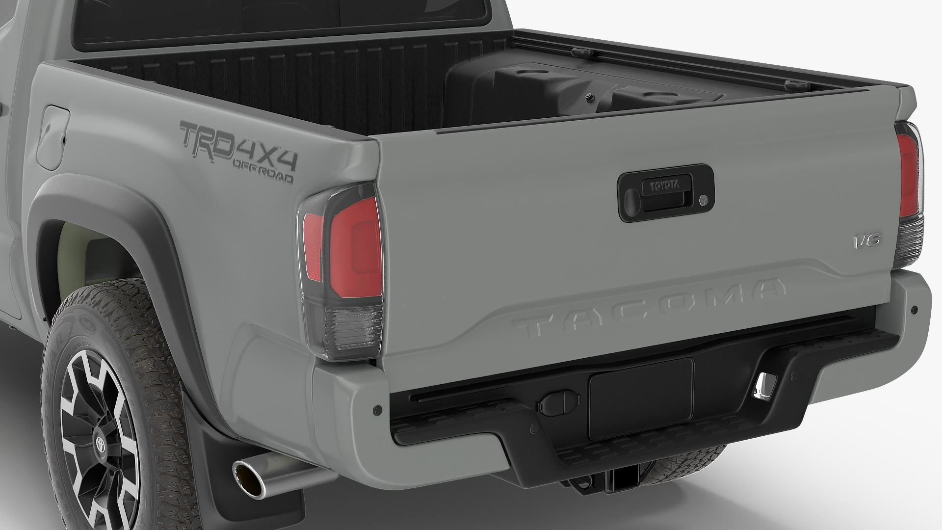 3D model Toyota Tacoma TRD Off Road Cement Grey 2021 Rigged