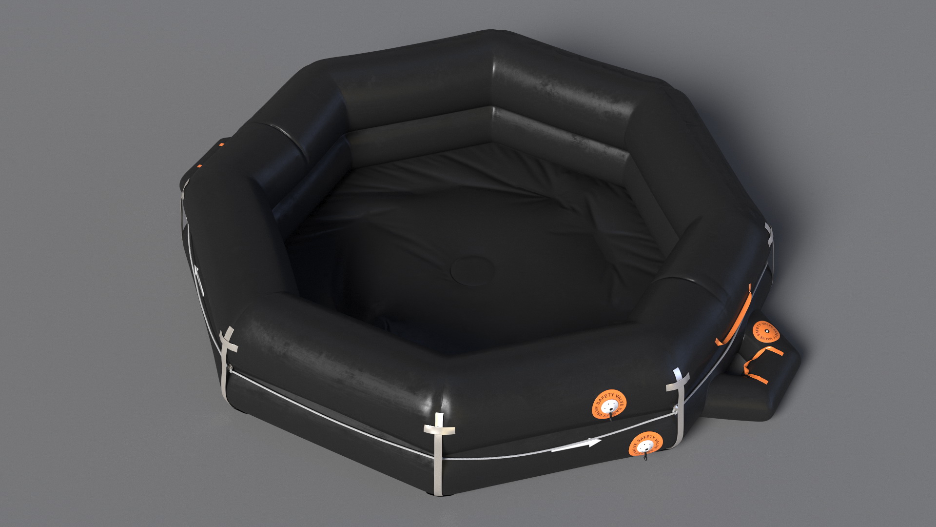 3D Buoyant Inflatable Life Raft model