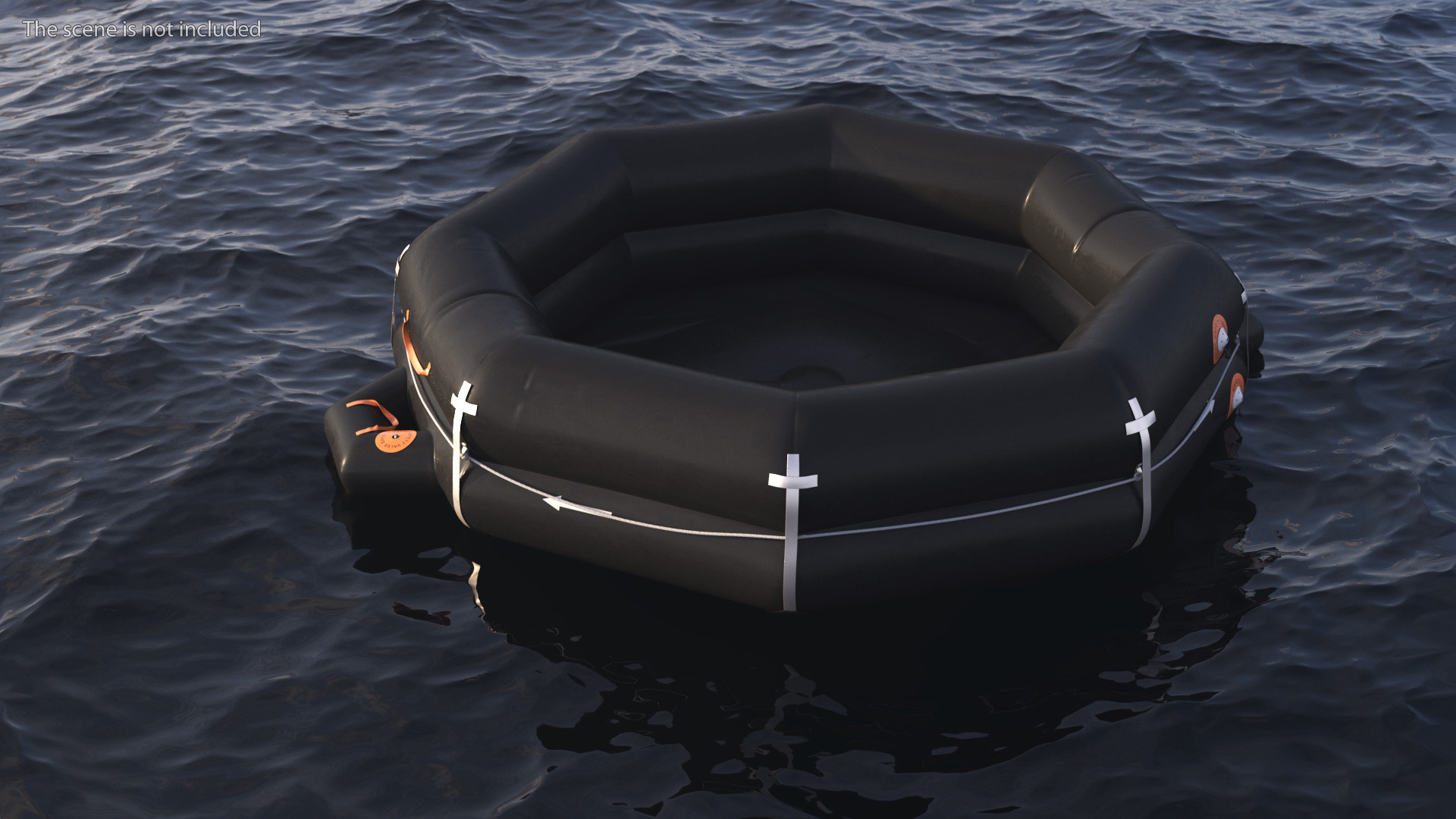 3D Buoyant Inflatable Life Raft model