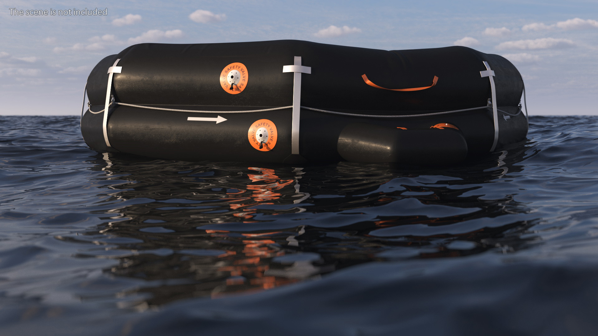3D Buoyant Inflatable Life Raft model