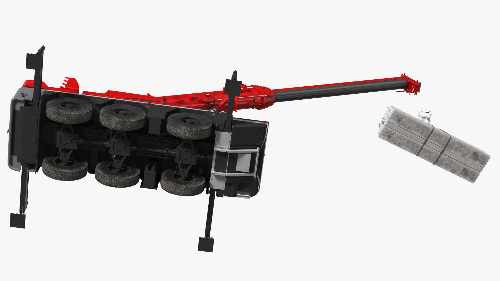 3D model Compact Mobile Crane With Load