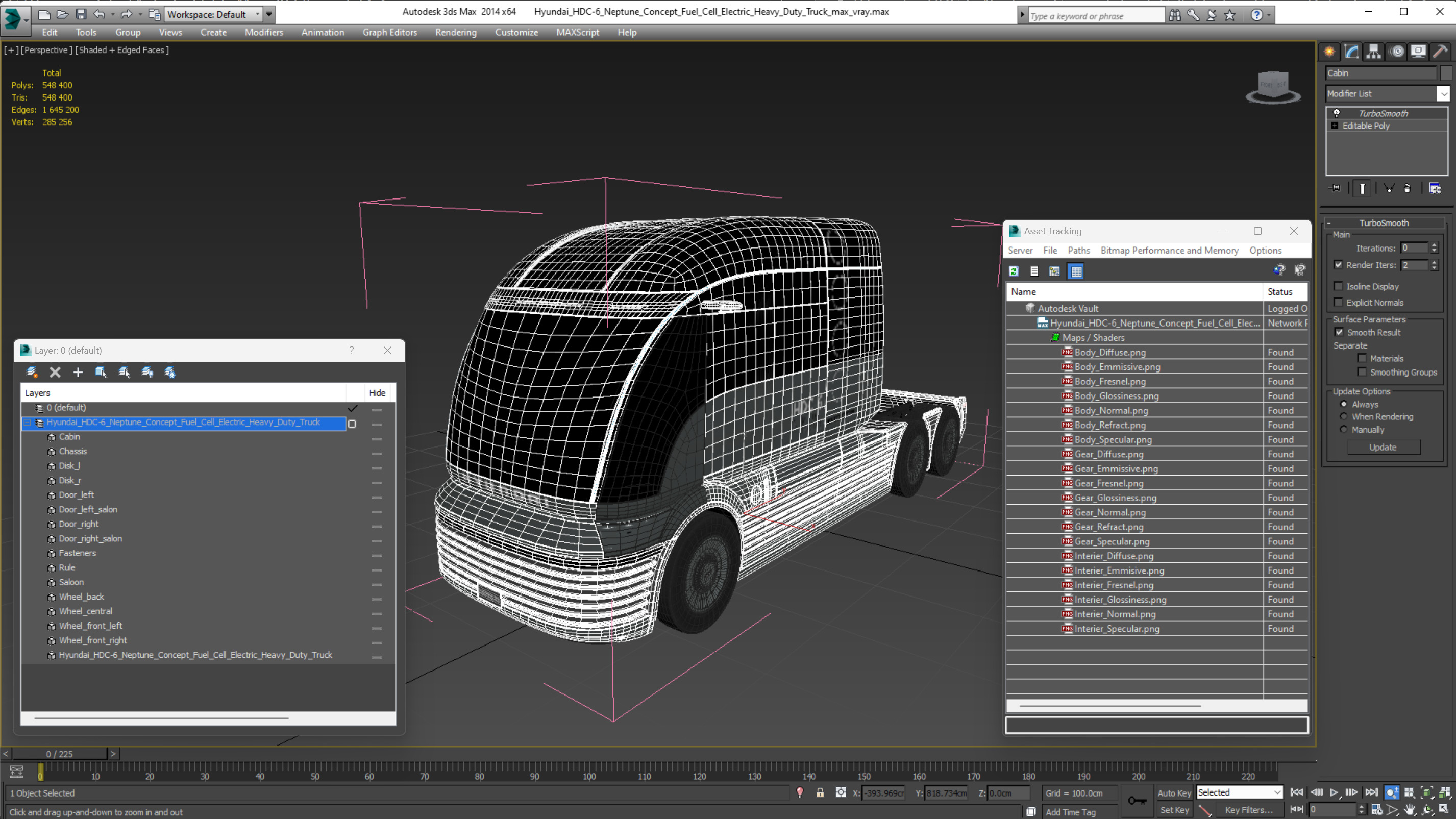 3D model Hyundai HDC-6 Neptune Concept Fuel Cell Electric Heavy Duty Truck