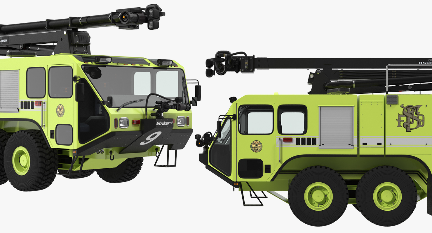 Anchorage Airport Engine Oshkosh 4500 San Francisco Airport 3D model