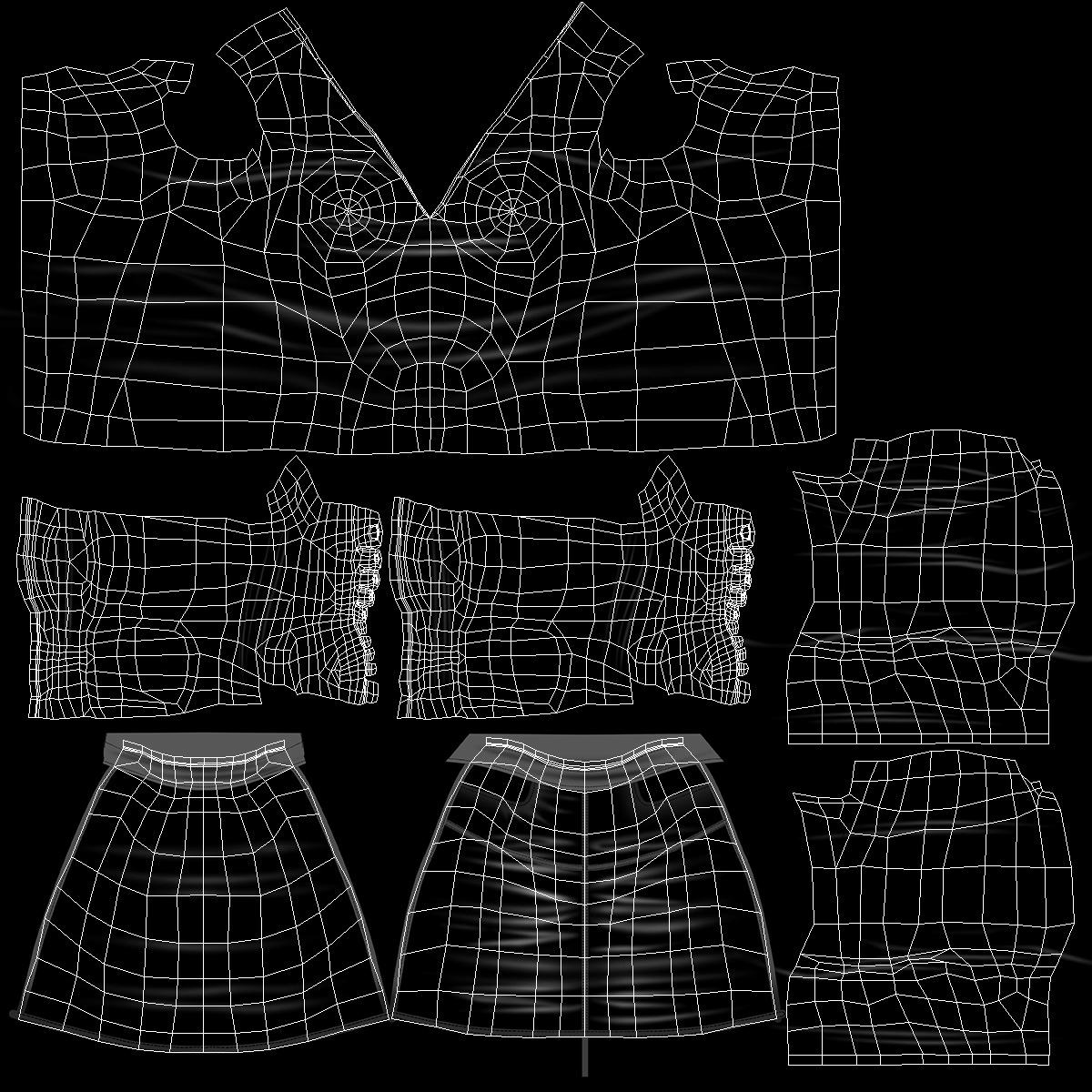 Young Girl Youth Clothes 3D model