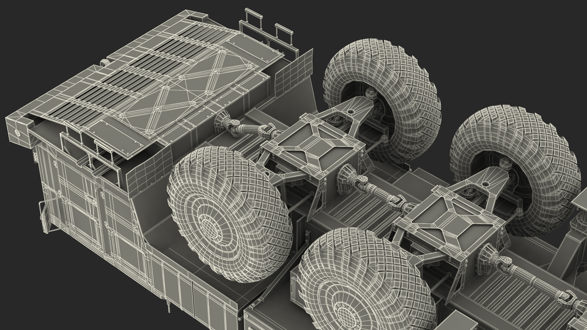 9 Axle Transporter Erector Launcher Vehicle Dirty 3D model