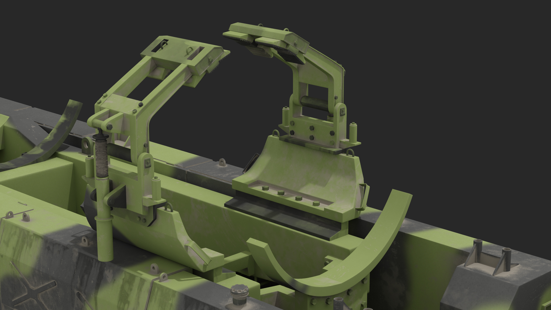9 Axle Transporter Erector Launcher Vehicle Dirty 3D model