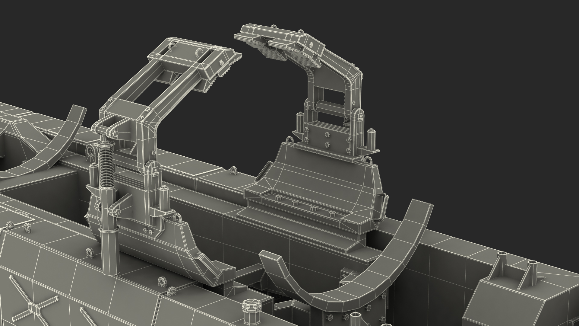 9 Axle Transporter Erector Launcher Vehicle Dirty 3D model