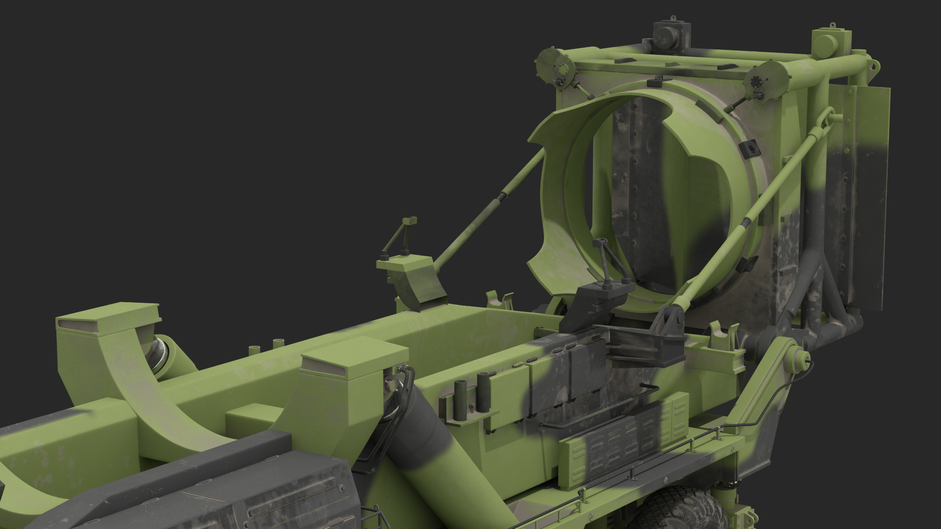 9 Axle Transporter Erector Launcher Vehicle Dirty 3D model