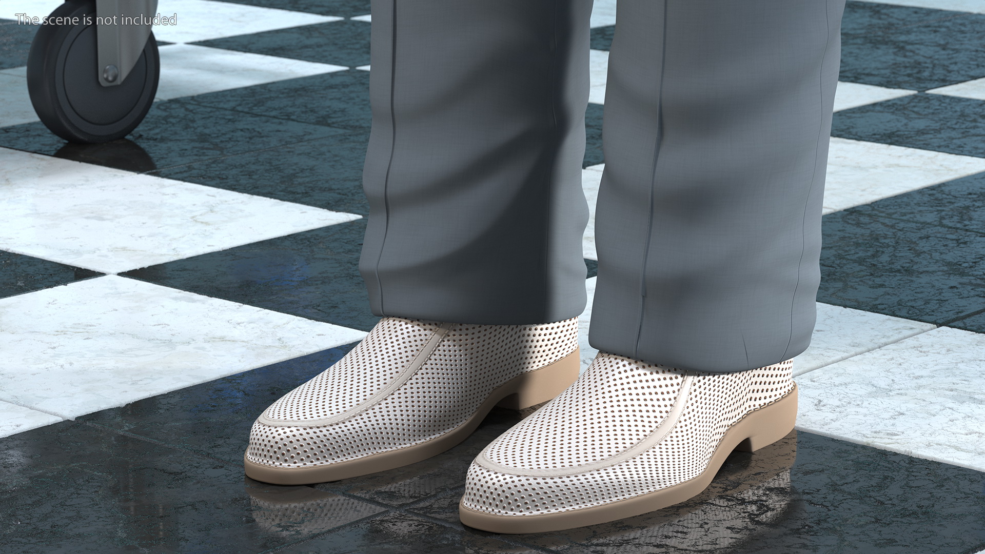 3D model Light Skin Black Male Doctor T Pose