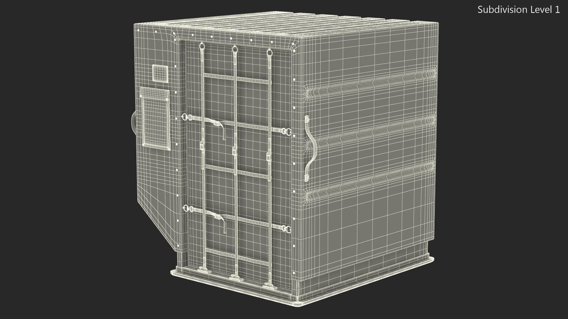 3D Air Cargo Container ULD LD 2 Blue model