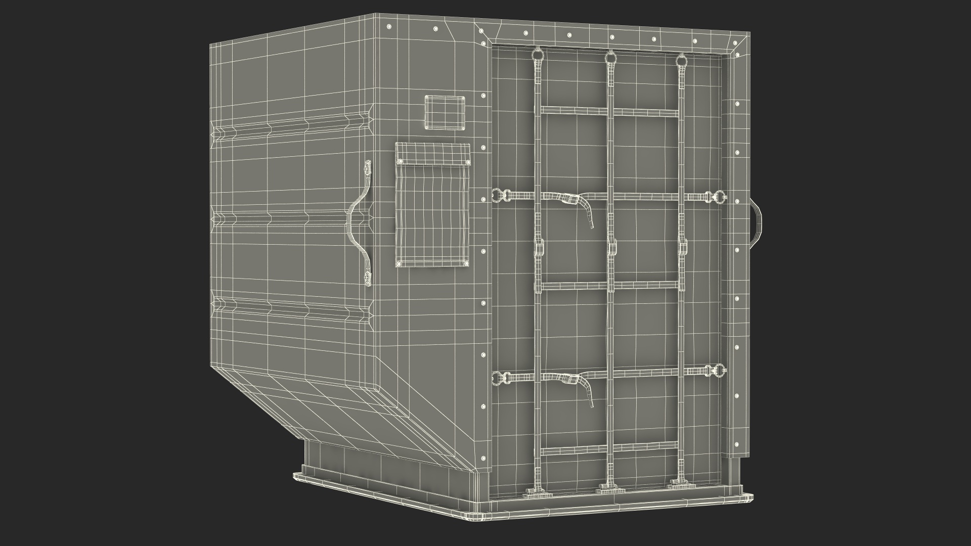 3D Air Cargo Container ULD LD 2 Blue model