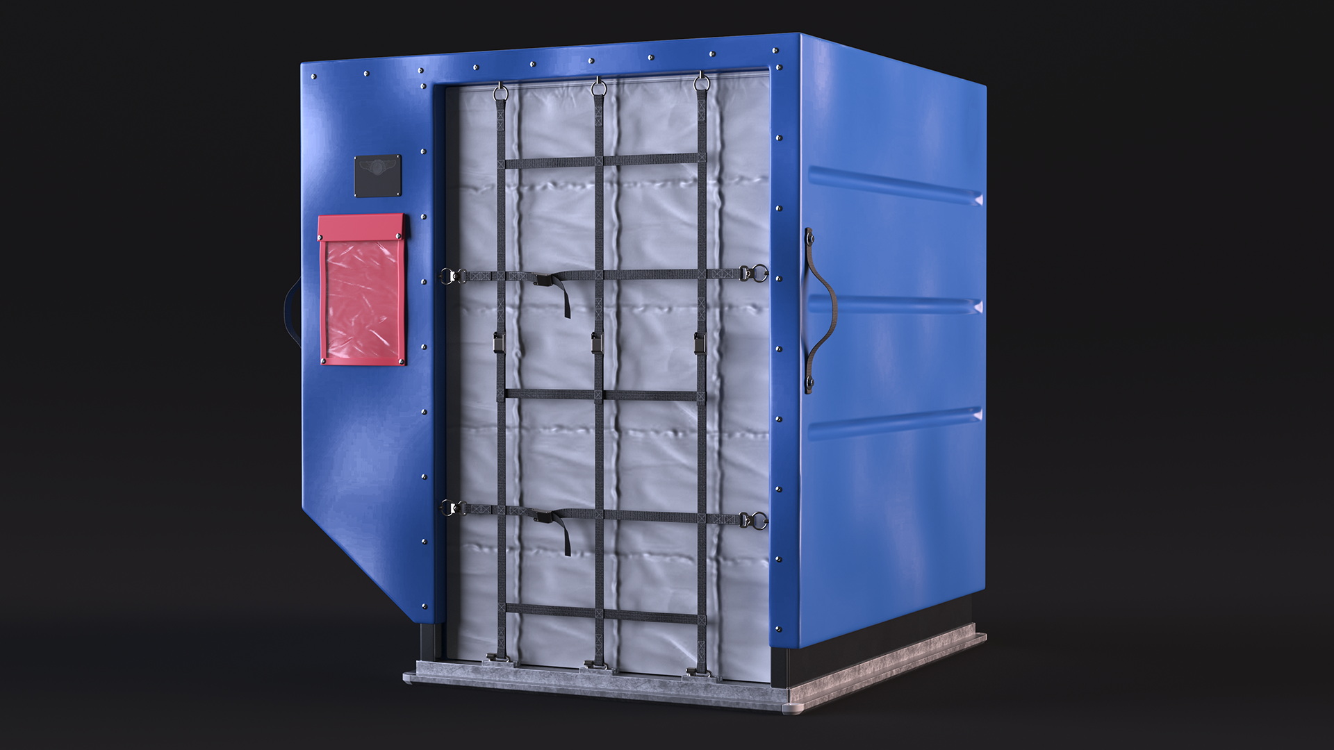 3D Air Cargo Container ULD LD 2 Blue model