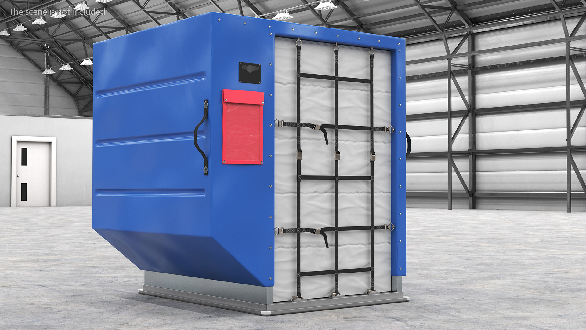 3D Air Cargo Container ULD LD 2 Blue model