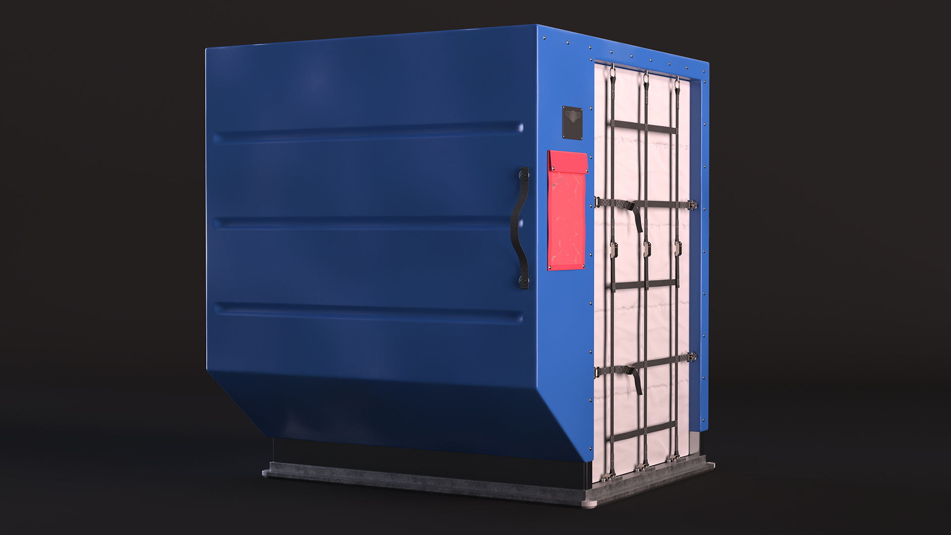 3D Air Cargo Container ULD LD 2 Blue model