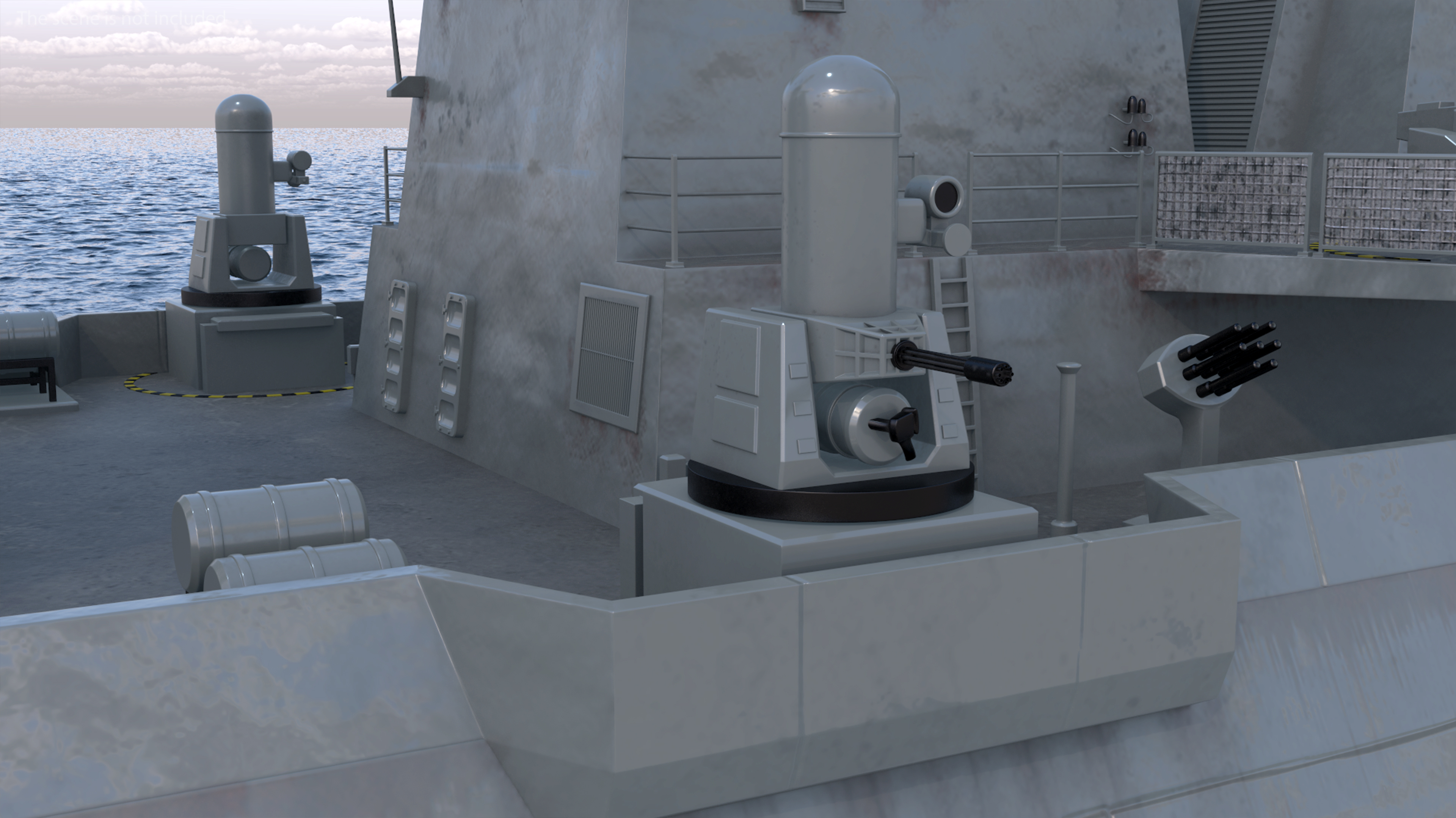 3D model Royal Navy Type 45 Destroyer with AW101 Helicopter