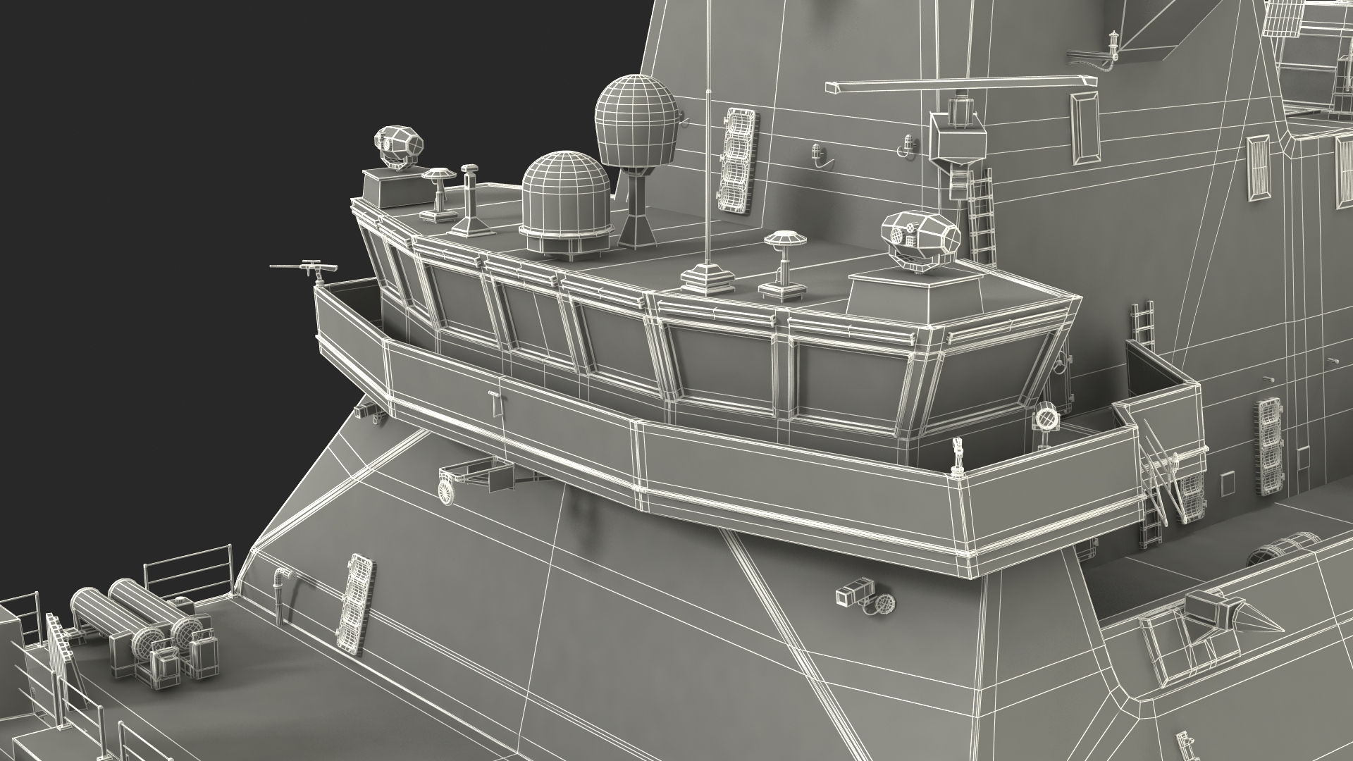 3D model Royal Navy Type 45 Destroyer with AW101 Helicopter