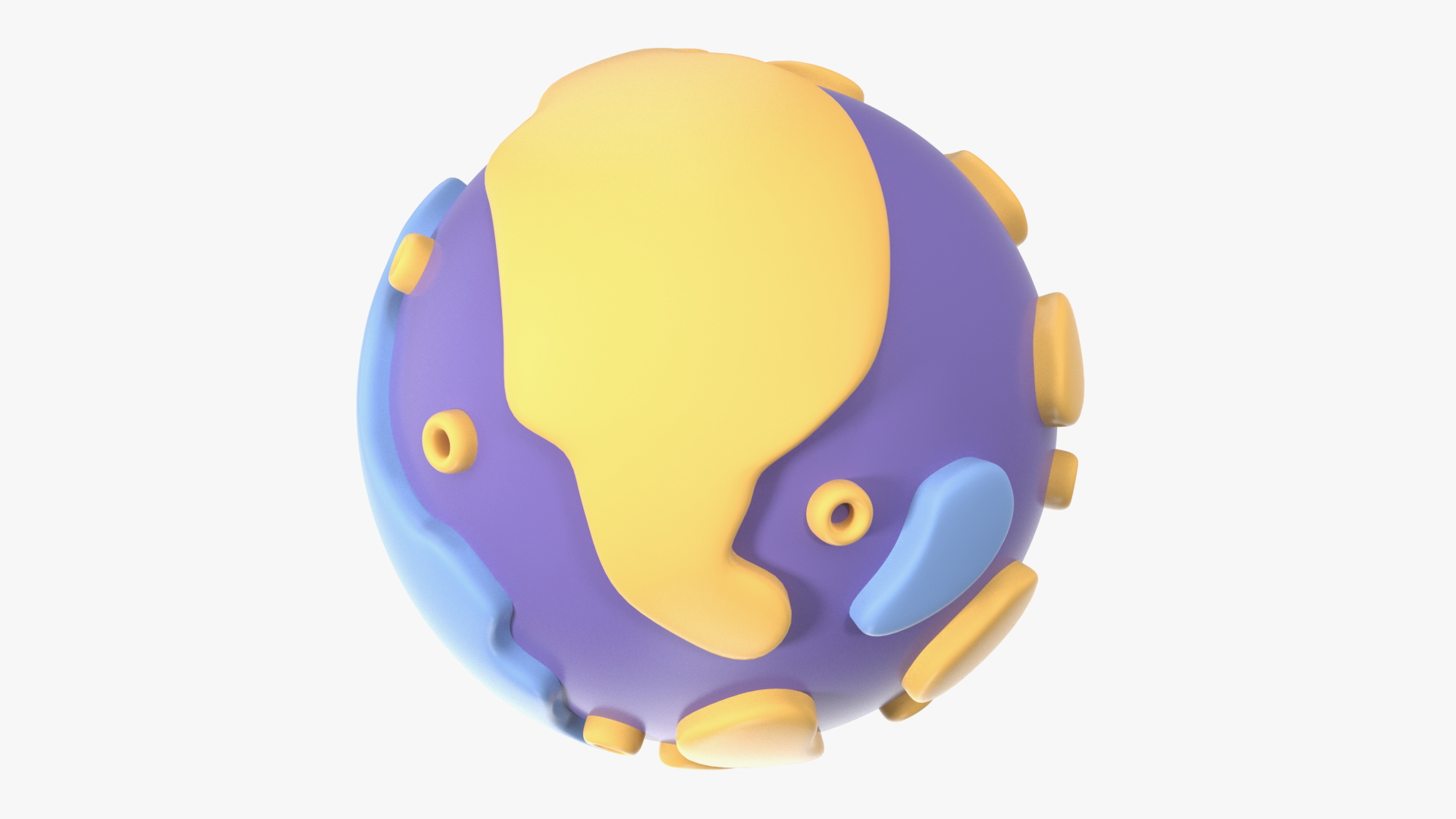 Cartoon Planet Mercury 3D