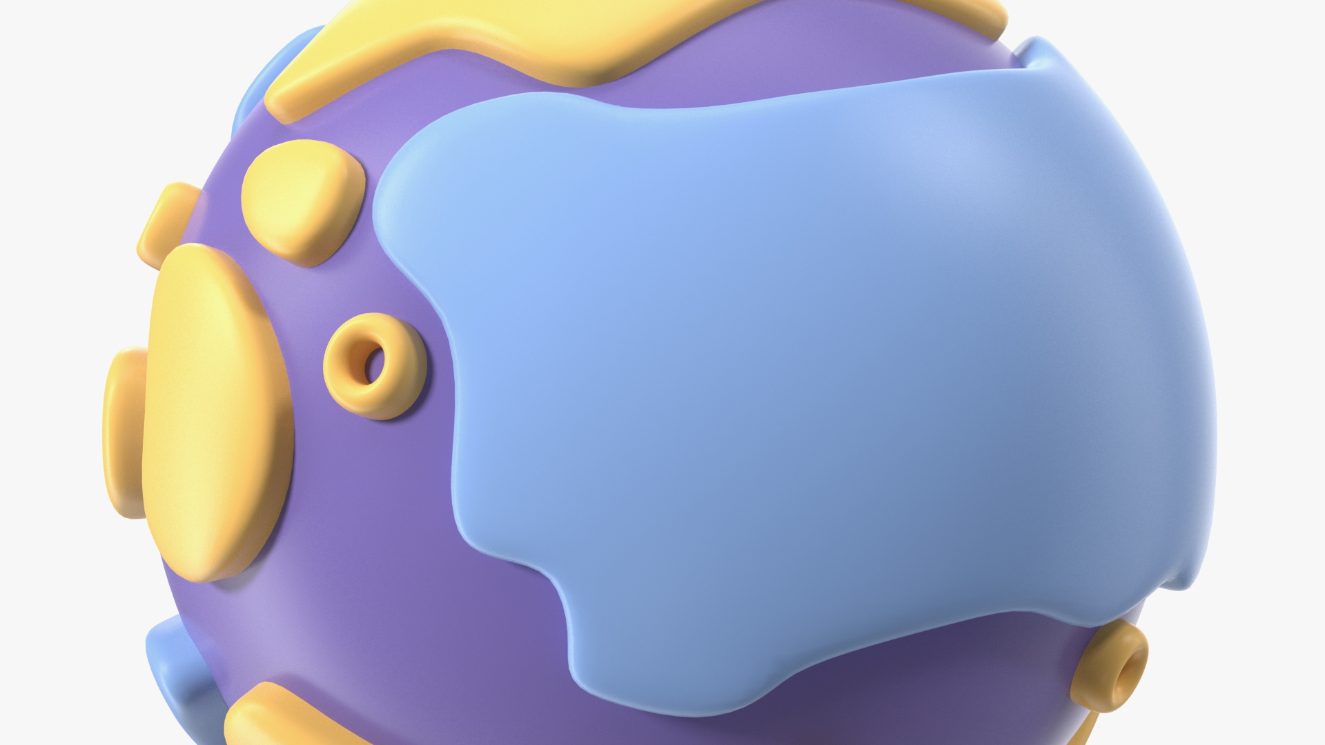 Cartoon Planet Mercury 3D
