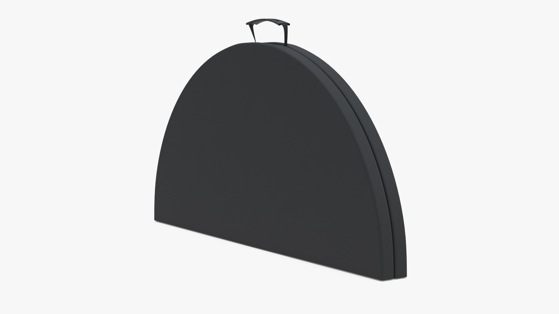 Round Folding Table Black Folded 3D