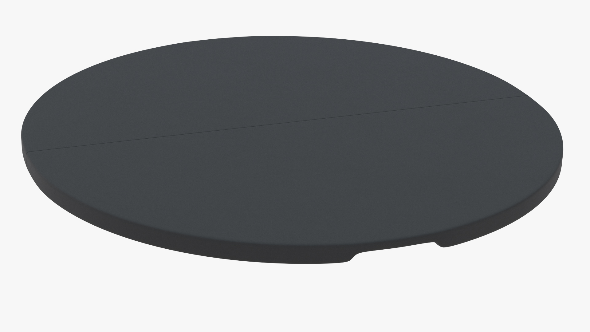 Round Folding Table Black Folded 3D
