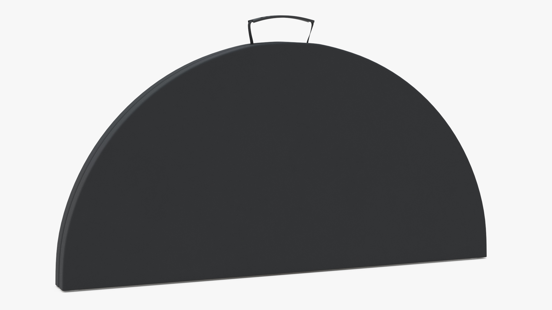 Round Folding Table Black Folded 3D