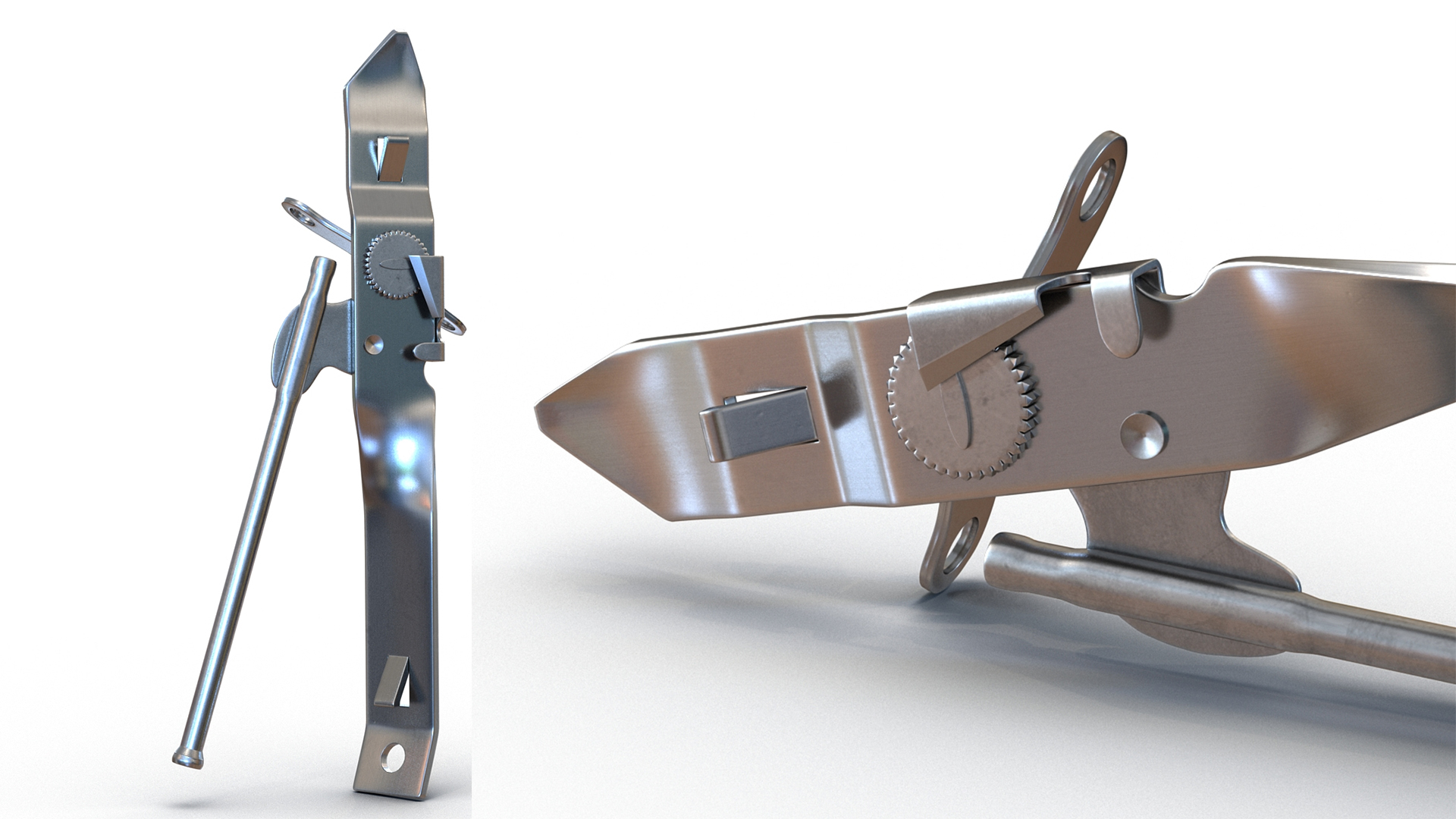 3D Stainless Steel Butterfly Bottle-Can Opener model