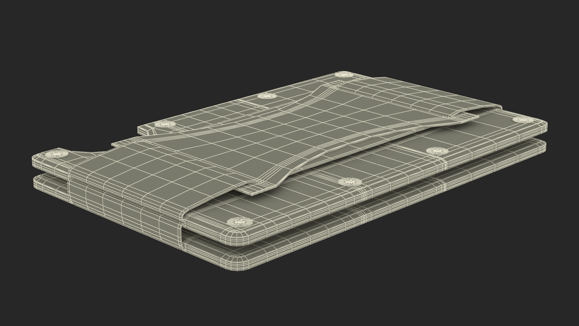 Slim Wallet Empty 3D