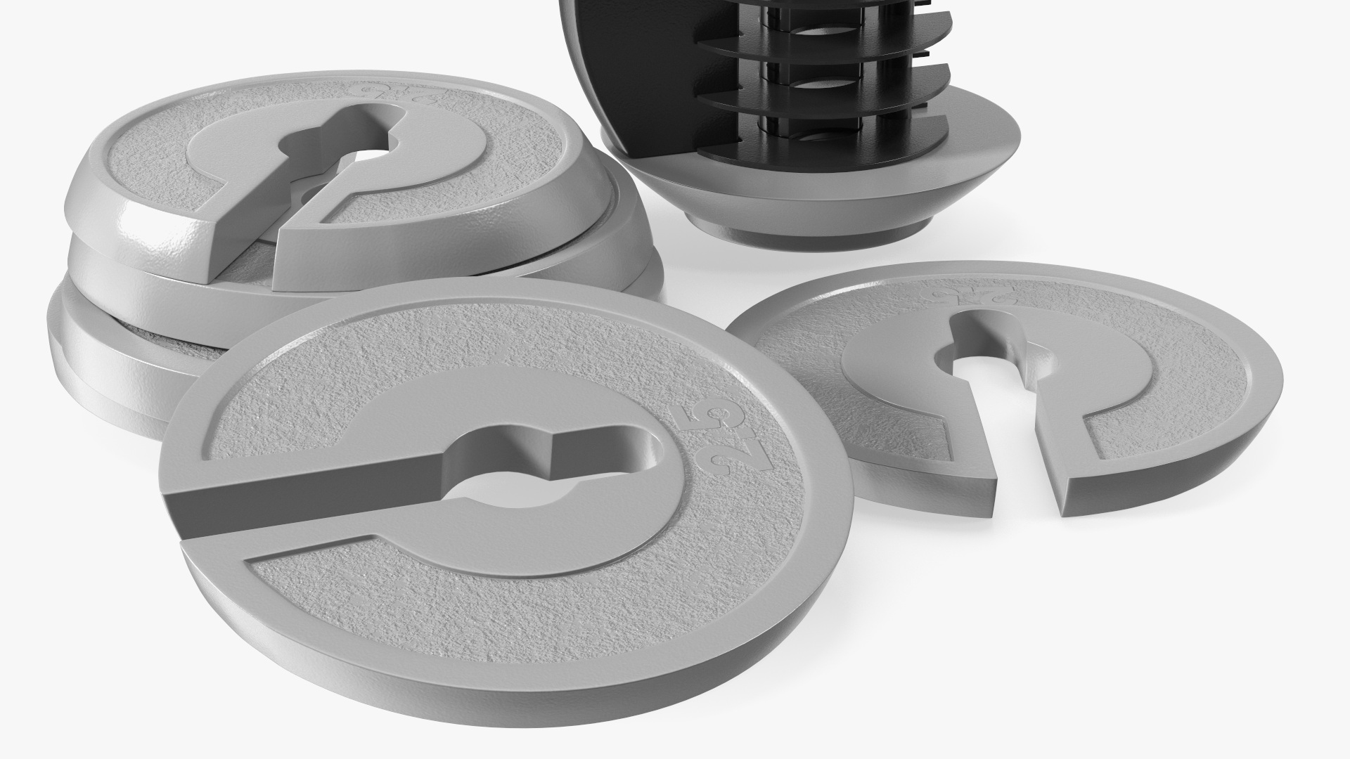 3D Kettlebell with Disks Gray