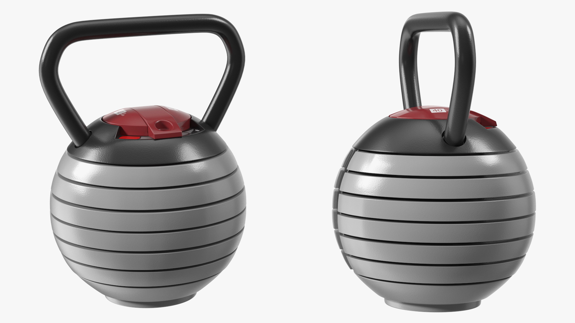 3D Kettlebell with Disks Gray