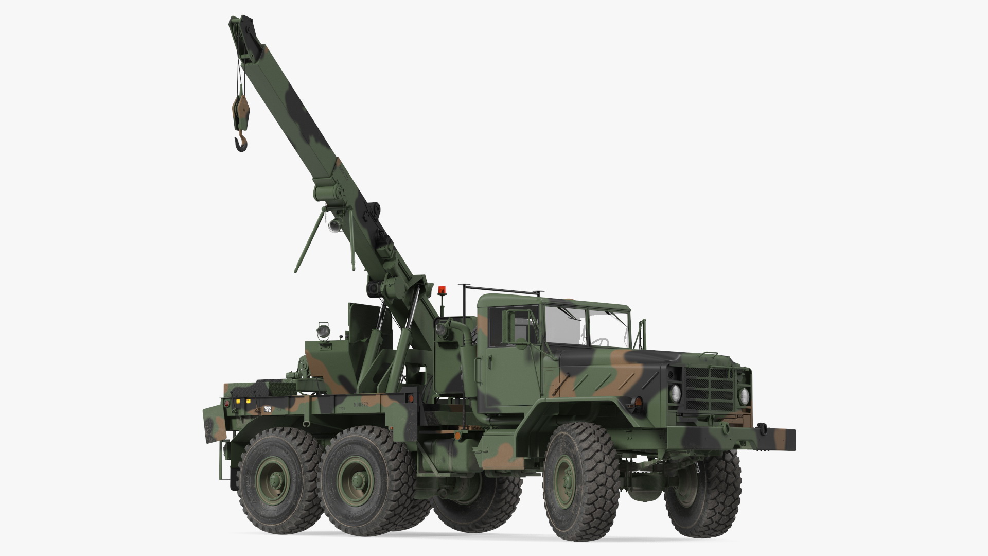 M939 Military Wrecker Green Rigged 3D model