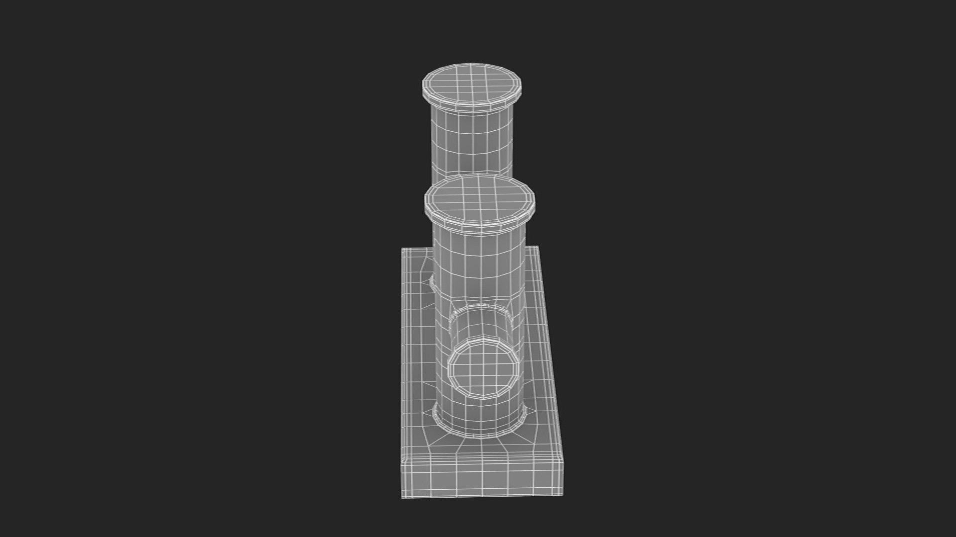 Mooring Bollard Double 3D