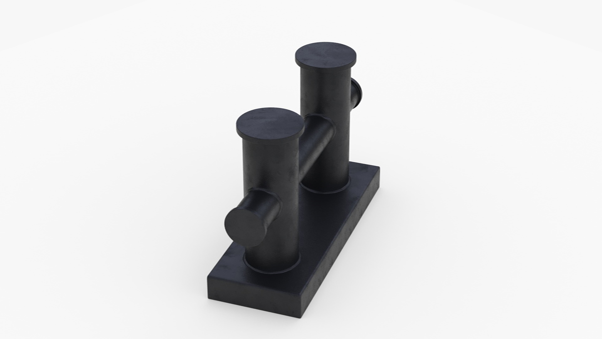 Mooring Bollard Double 3D