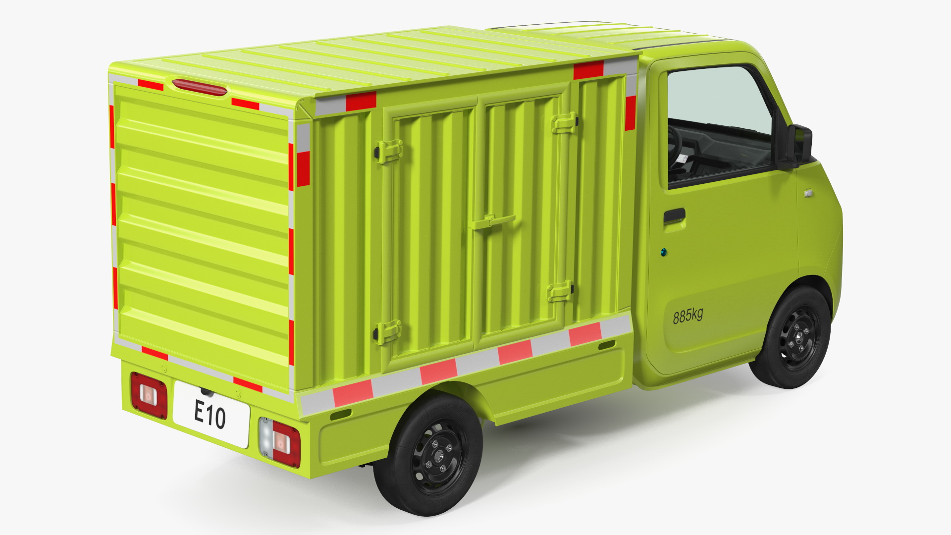 Wuling E10 Mini Truck Green Color Rigged for Cinema 4D 3D model