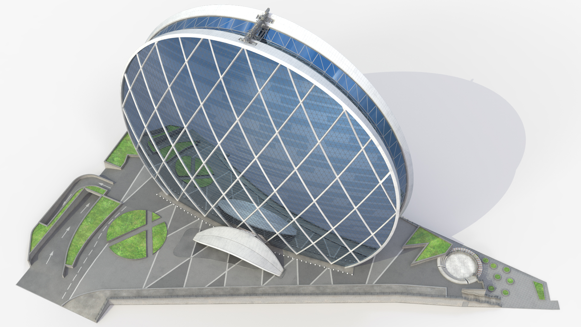 Aldar Circular Office Tower with Plaza, view 2
