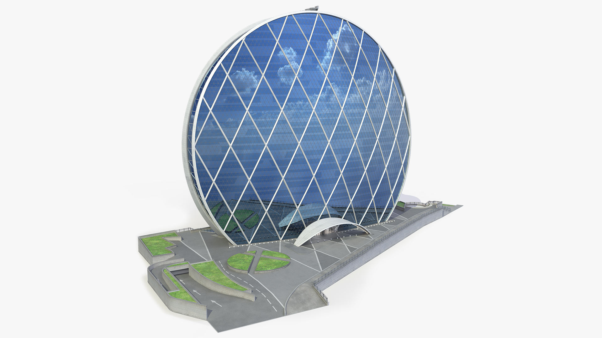 Aldar Circular Office Tower with Plaza