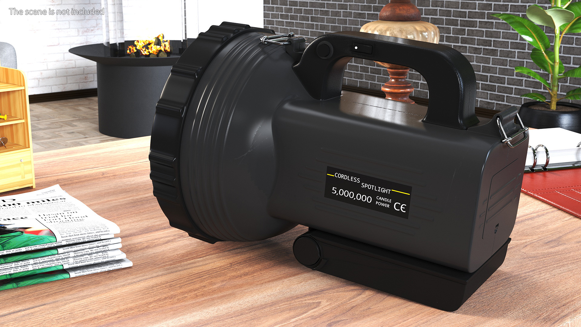 3D Digitals Long Range LED Searchlight Black