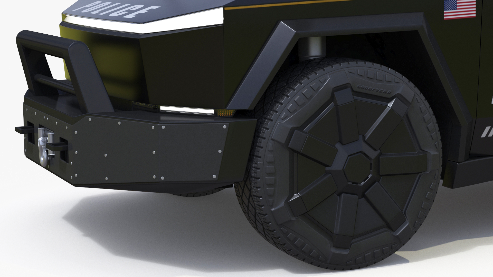 Tesla Cybertruck Police Car 3D