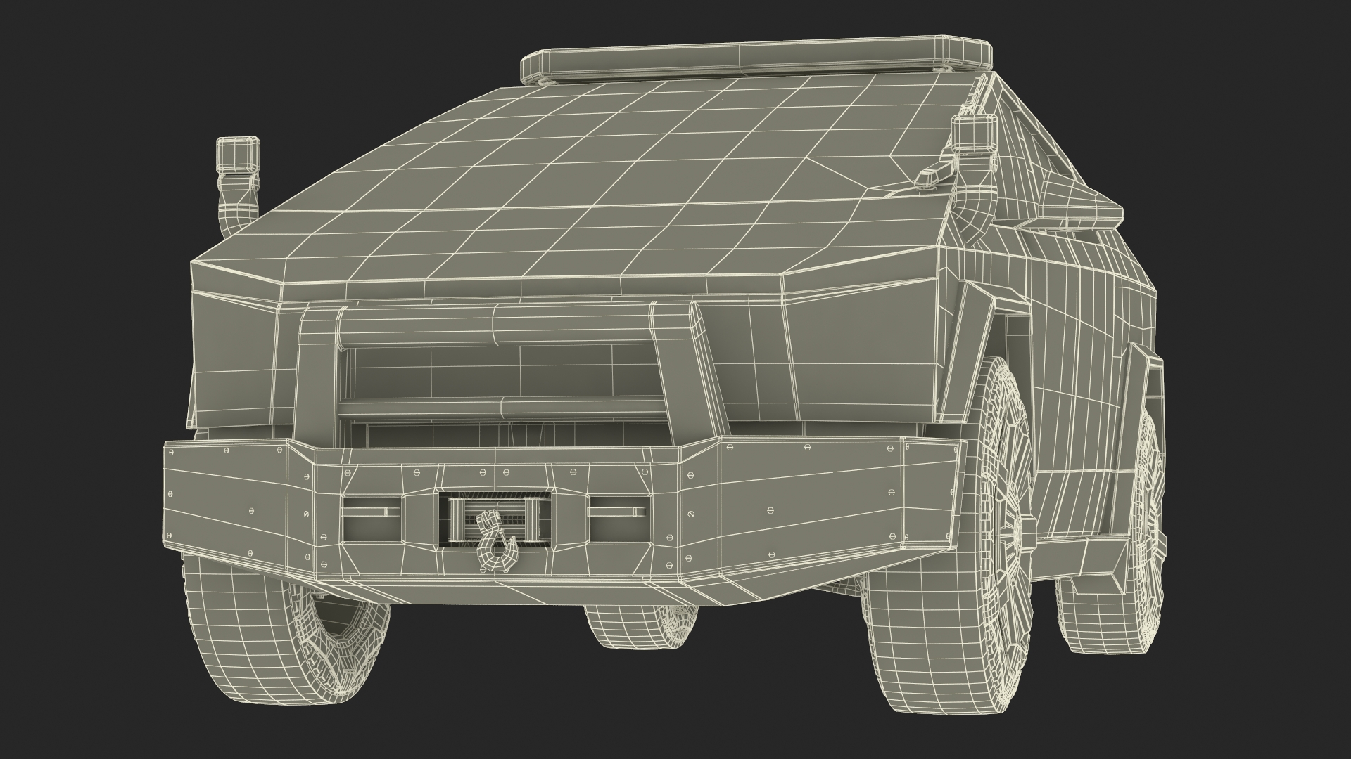 Tesla Cybertruck Police Car 3D