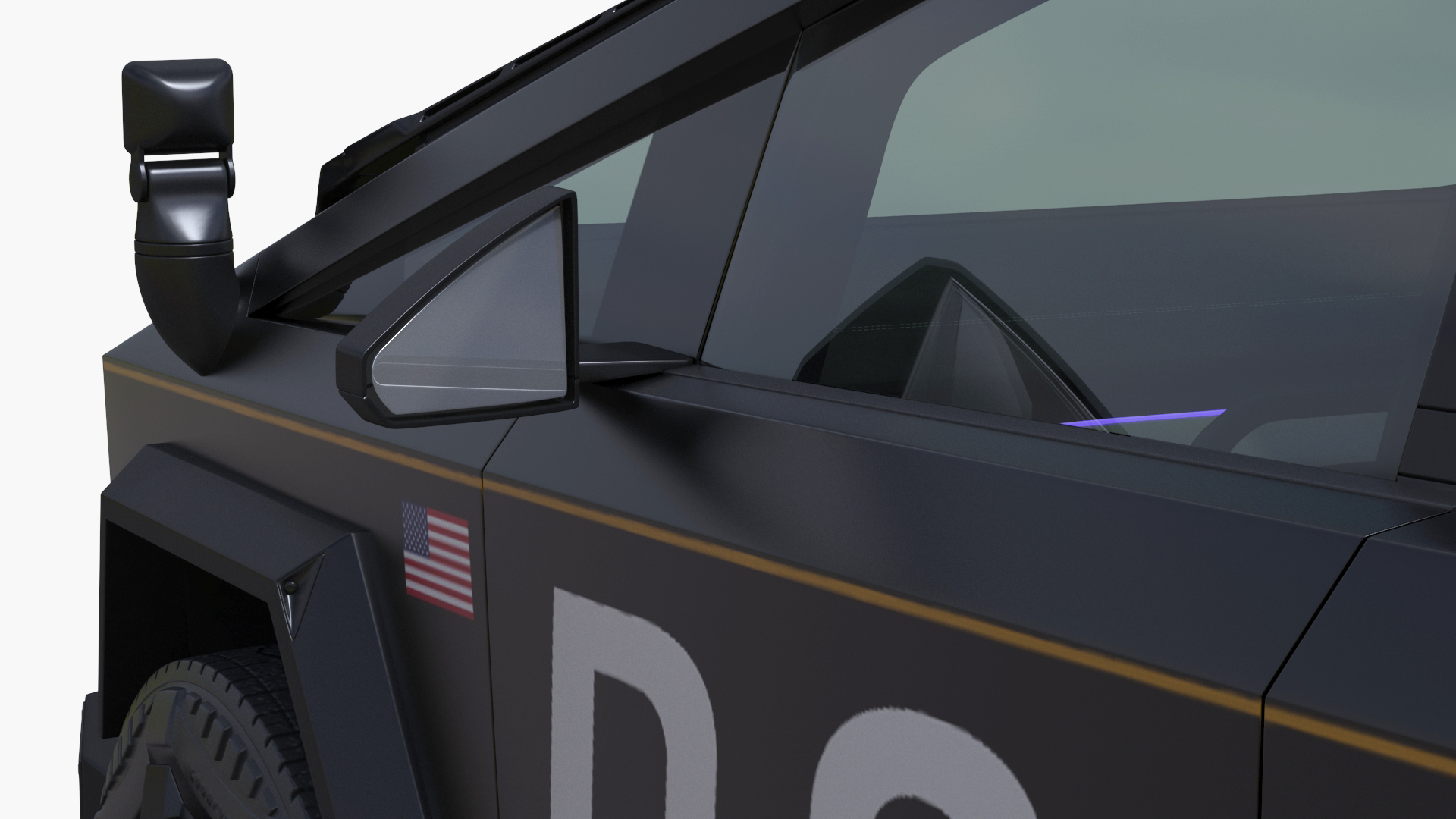 Tesla Cybertruck Police Car 3D